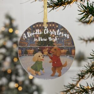 A Doodle Christmas in New York Acrylic Ornament